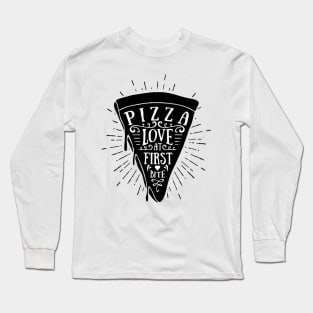 Pizza Love At First Bite Long Sleeve T-Shirt